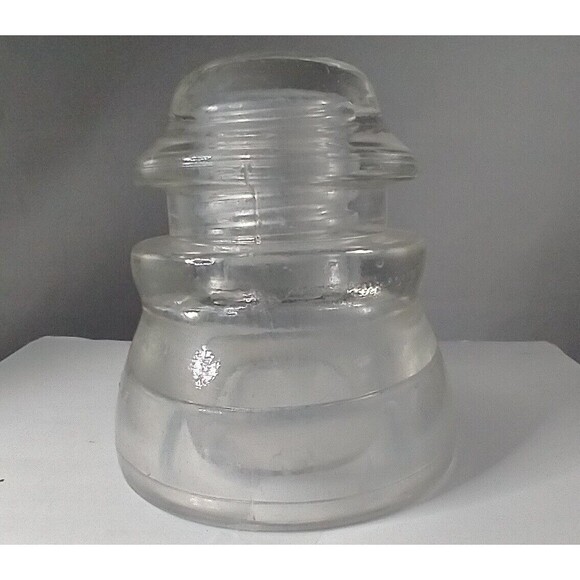 Vintage Hemingray #45 Made in USA 17-41 Clear Glass Insulator read description - Picture 5 of 10